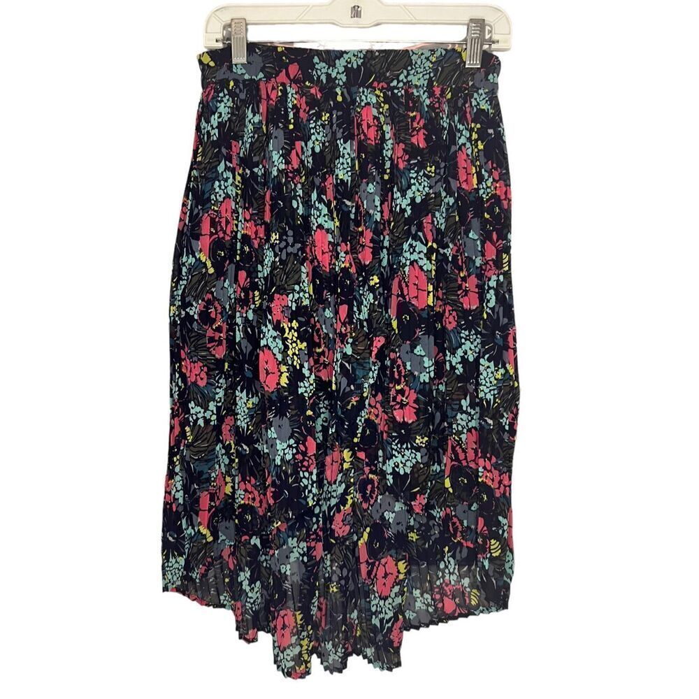 Urban Outfitters Kimchi Blue Women’s Small High Low Skirt Black Floral Lined‎